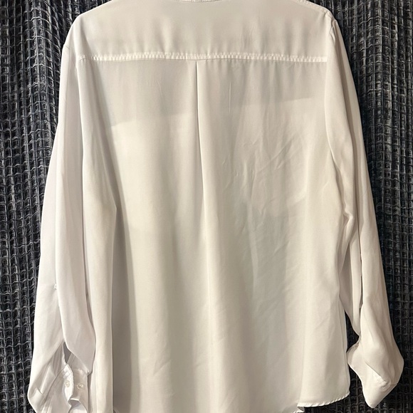 Cato Cream Button Down Shirt with Peter Pan Collar - Picture 5 of 5